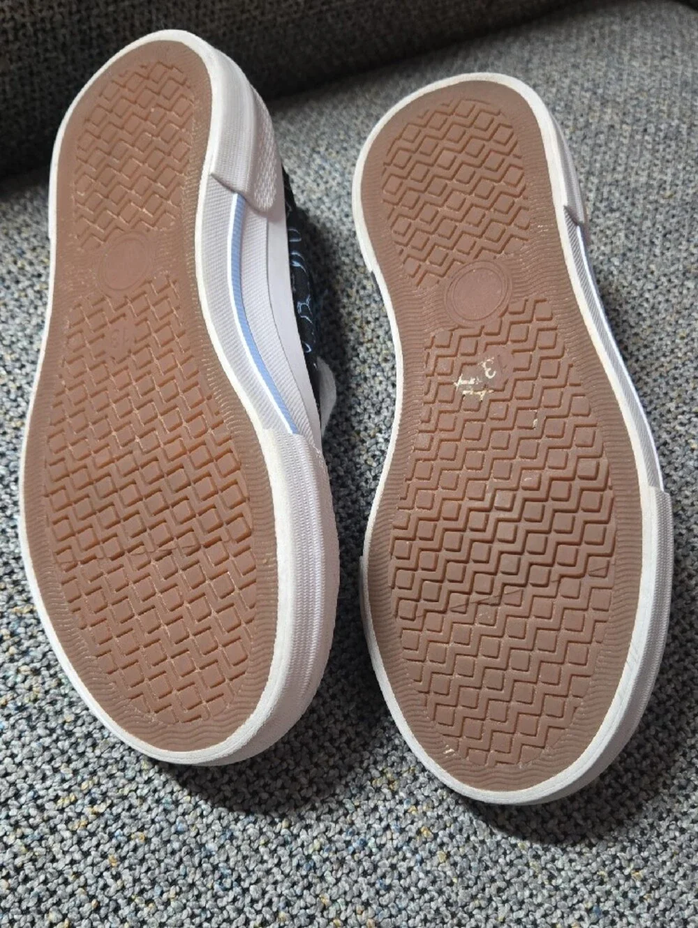 Disney Black Sneakers with Blue Stitching and White Laces